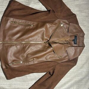 Marc New York Tan Faux Leather Jacket